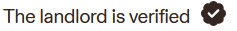 Landlord is Verified